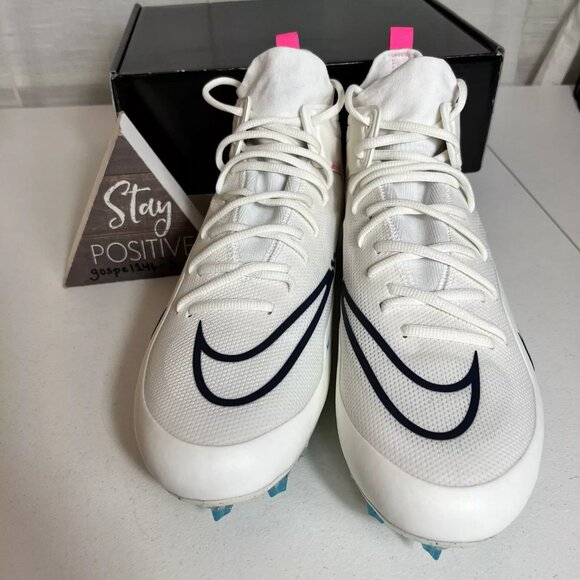 Nike Alpha Huarache 8 Elite Lacrosse White‎ Pink Blue Men Size 13 - CW4440-116 main image 7
